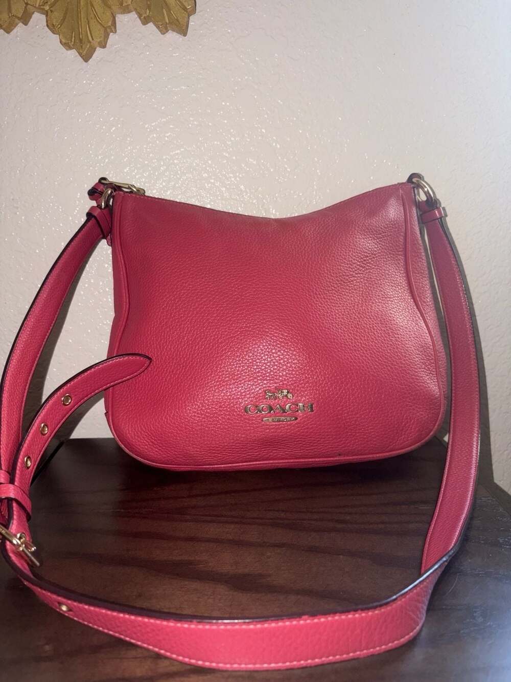 Coach Signature Crossbody Bag in Raspberry
